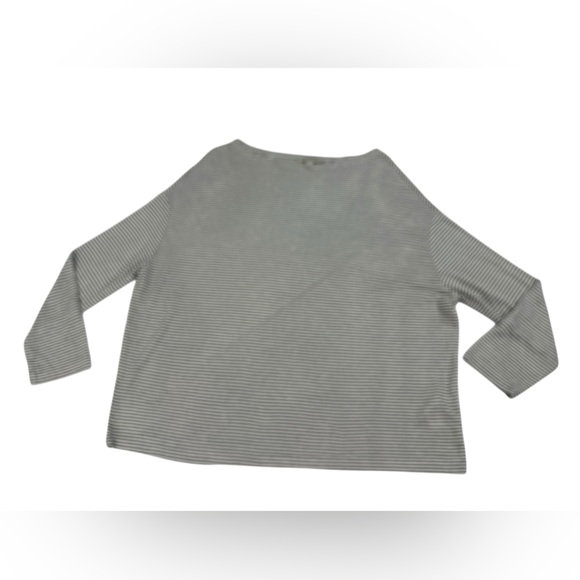 AllSaints Rita Stripe Tee Long Sleeve Boat Neck Oversized Modern Parisian M - Picture 9 of 14